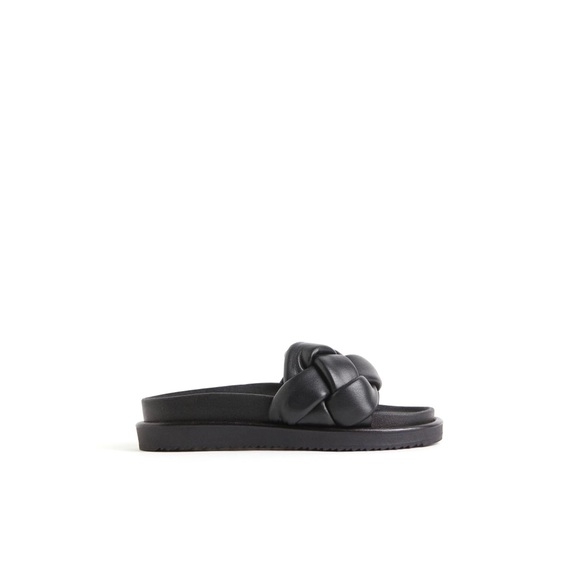H&M PREMIUM LEATHER SLIDES | BLK | SZ40 | NEW - Picture 8 of 9